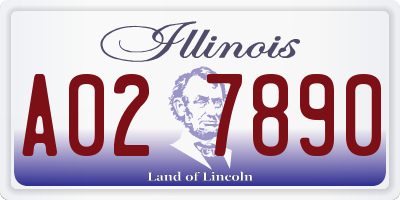 IL license plate A027890