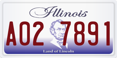 IL license plate A027891