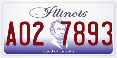 IL license plate A027893