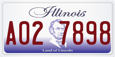 IL license plate A027898