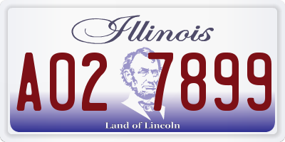 IL license plate A027899
