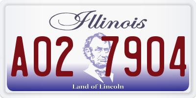 IL license plate A027904