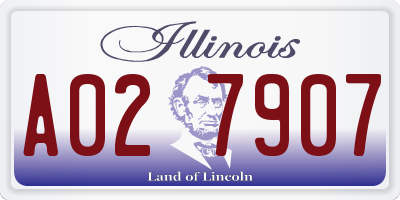 IL license plate A027907