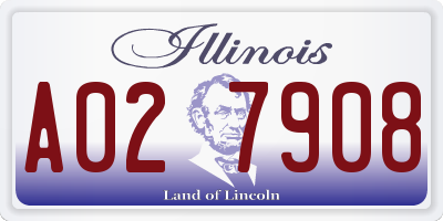 IL license plate A027908