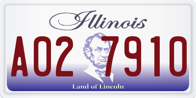 IL license plate A027910