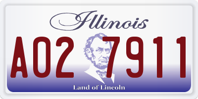 IL license plate A027911