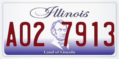IL license plate A027913