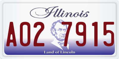 IL license plate A027915