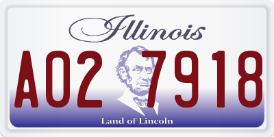 IL license plate A027918