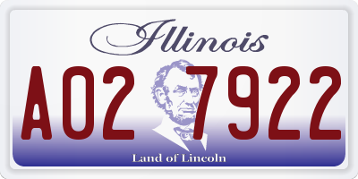 IL license plate A027922