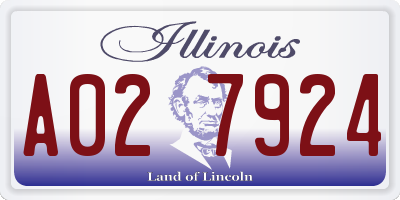 IL license plate A027924