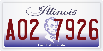 IL license plate A027926