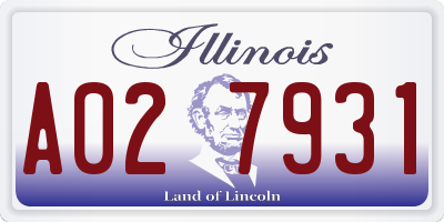 IL license plate A027931