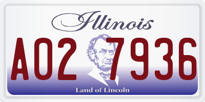IL license plate A027936