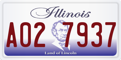 IL license plate A027937