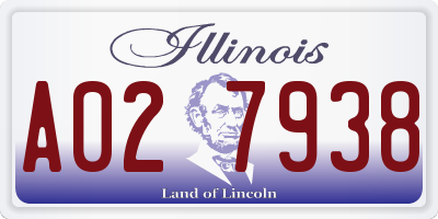 IL license plate A027938