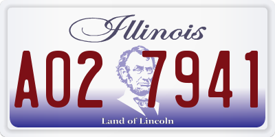 IL license plate A027941