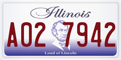 IL license plate A027942