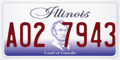 IL license plate A027943