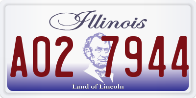 IL license plate A027944