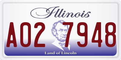 IL license plate A027948