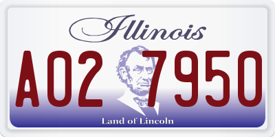 IL license plate A027950
