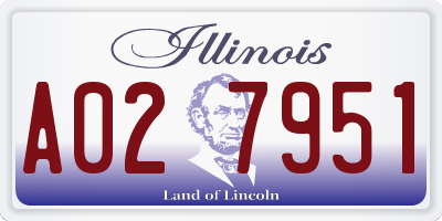 IL license plate A027951