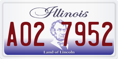 IL license plate A027952