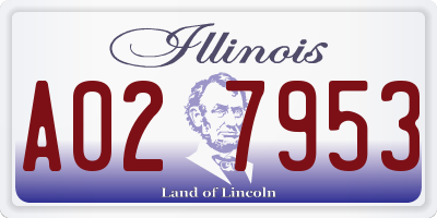 IL license plate A027953