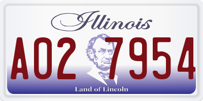 IL license plate A027954