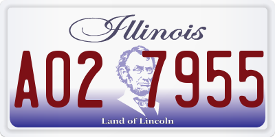 IL license plate A027955