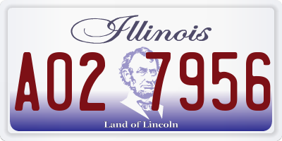 IL license plate A027956