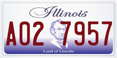 IL license plate A027957