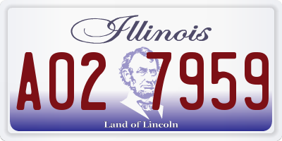 IL license plate A027959