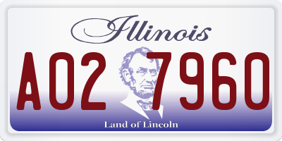 IL license plate A027960