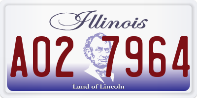IL license plate A027964