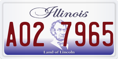 IL license plate A027965