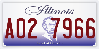 IL license plate A027966