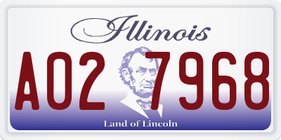 IL license plate A027968
