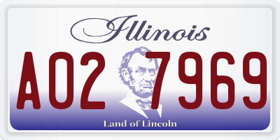 IL license plate A027969