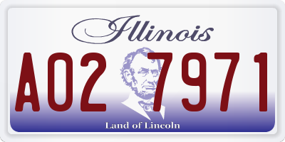 IL license plate A027971