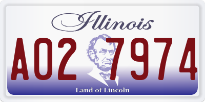 IL license plate A027974