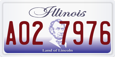 IL license plate A027976