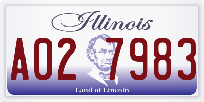 IL license plate A027983