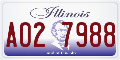 IL license plate A027988