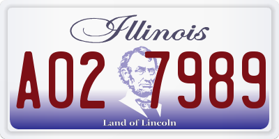 IL license plate A027989