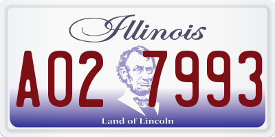 IL license plate A027993