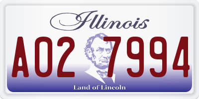 IL license plate A027994