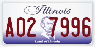 IL license plate A027996