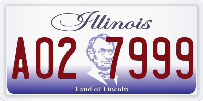 IL license plate A027999